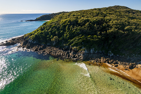 Elizabeth Beach Seascape with Tea Tree runoff staining the water