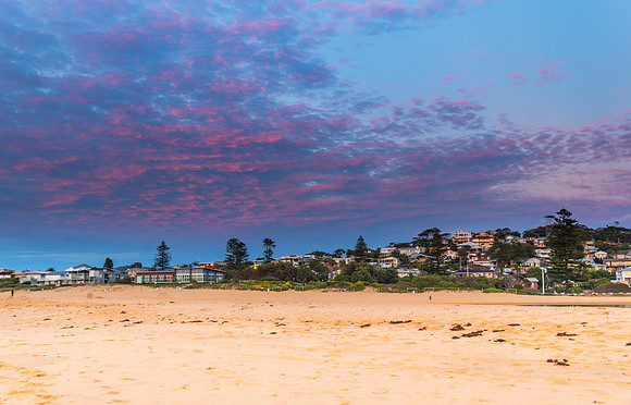 Reverse Sunrise at the Beach