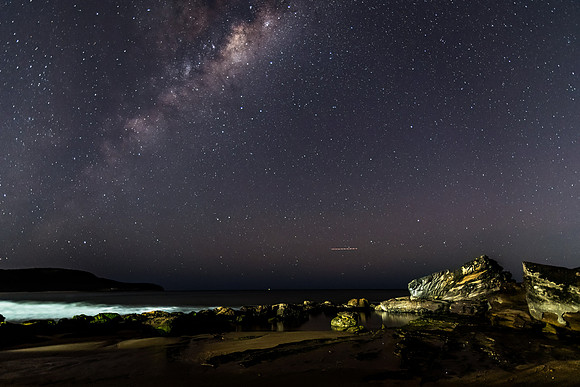 The beach and the Milky Way Galaxy