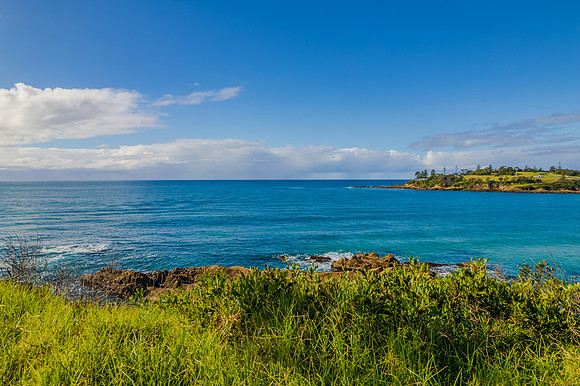 A winters day aerial seascape from Bermagui