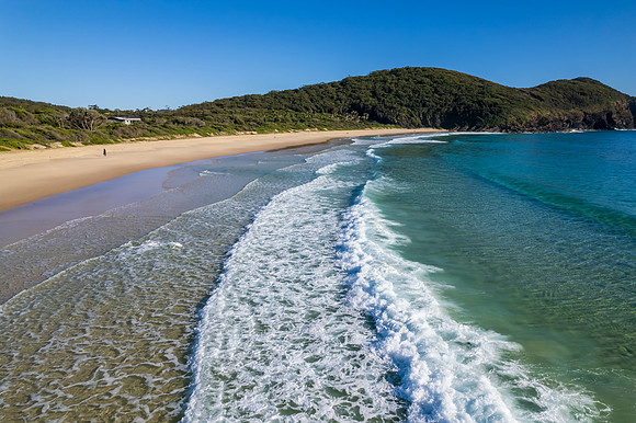 Elizabeth Beach Aerial Morning Seascape