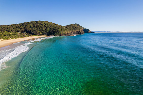 Elizabeth Beach Aerial Morning Seascape