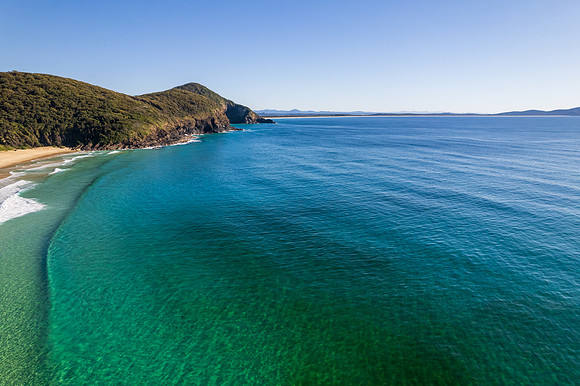 Elizabeth Beach Seascape with Tea Tree runoff staining the water