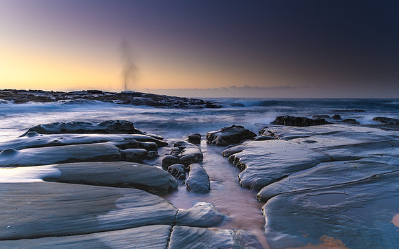 Sunrise Seascape and Rock Platform