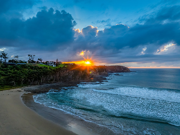 McKenzies Beach Autumn Sunrise with Clouds