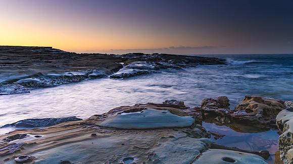 Sunrise Seascape and Rock Platform