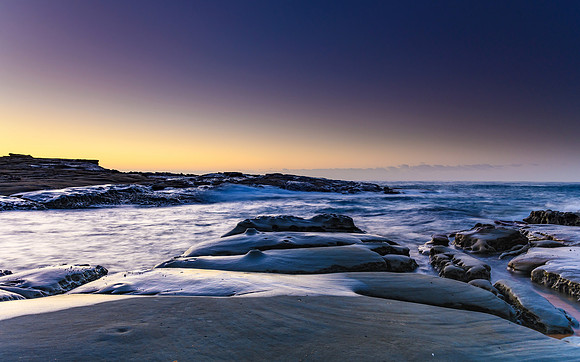Sunrise Seascape and Rock Platform