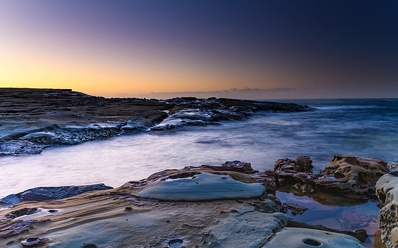 Sunrise Seascape and Rock Platform