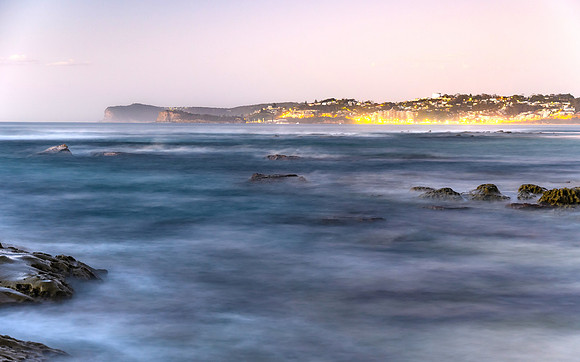 Hazy Dawn Seascape