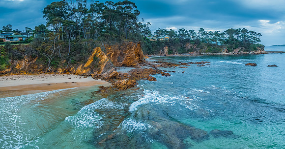 Cloudy Sunrise Seascape at Denhams Beach