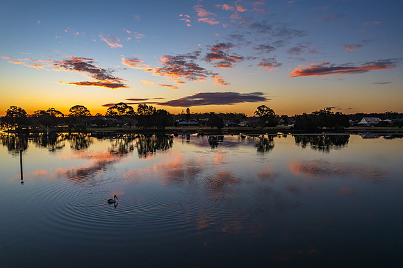 Ohmas Bay Sunset with Clouds and Reflections
