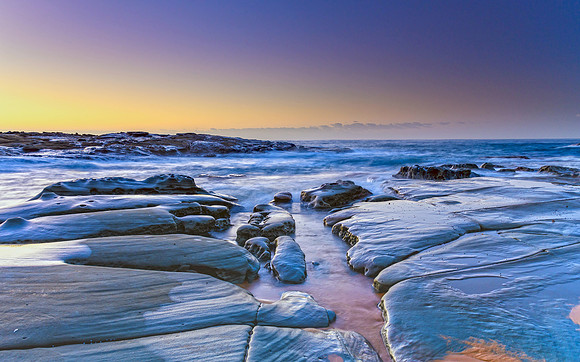 Sunrise Seascape and Rock Platform