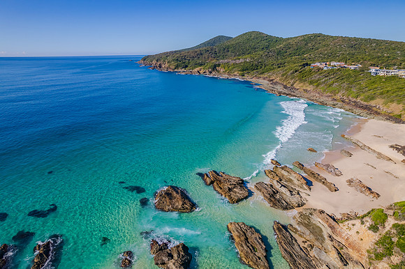 Burgess Beach Aerial Morning Seascape