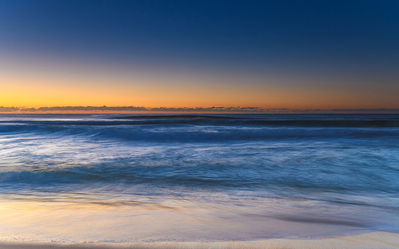 Dawn Seascape with Waves
