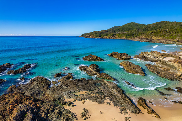 Burgess Beach Aerial Morning Seascape