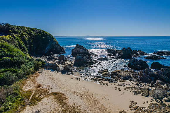 Burgess Beach Aerial Morning Seascape