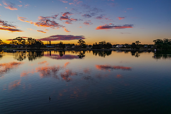 Ohmas Bay Sunset with Clouds and Reflections