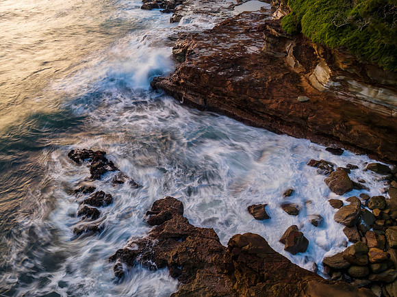 Rocks and the sea