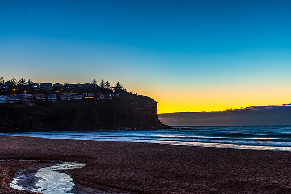 Sunrise by the sea shore