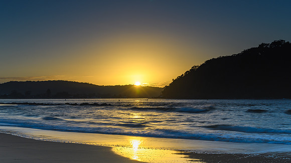 Hazy Sunrise Seascape