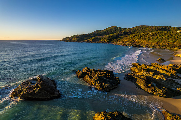 Burgess Beach Aerial Early Morning Seascape