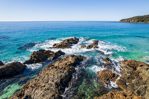 Burgess Beach Aerial Morning Seascape