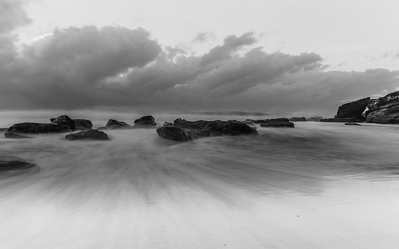 Dramatic Seascape in Black and White