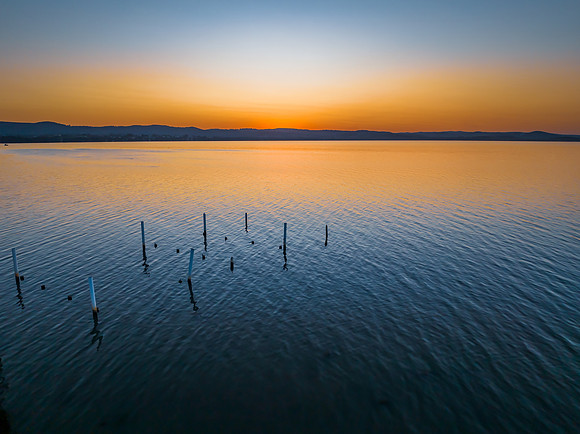 Sunset over the lake