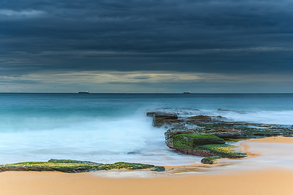 Blue and Green Morning Seascape
