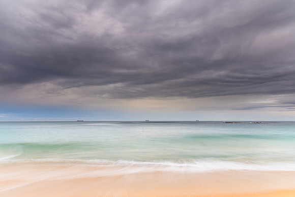 Grey Skies Sunrise Seascape
