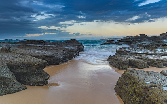 Sunrise Seascape with Rocks