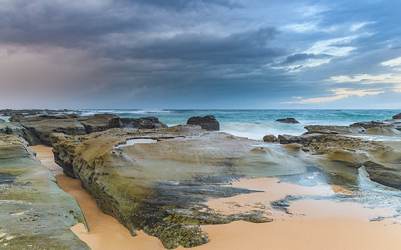 Sunrise Seascape with Rocks