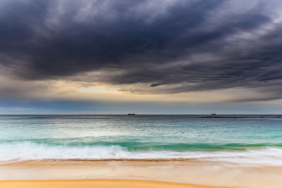 Overcast Winter Morning Seascape