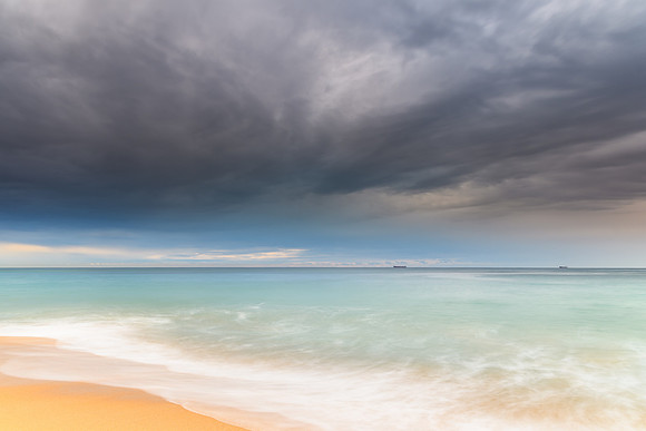 Overcast Winter Morning Seascape