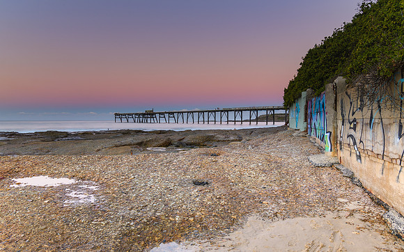 Coal-Loading Wharf at Sunset