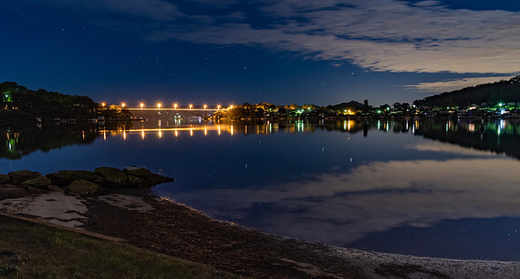 Reflections of Night on the Bay and Rip Bridge