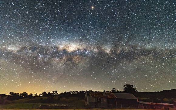Milky Way over a Farm Shed