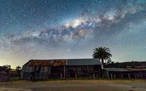Milky Way over a Farm Shed