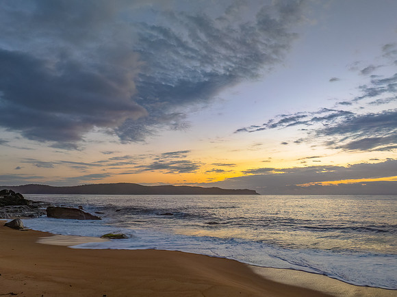 After the rain sunrise at the seaside