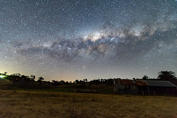Milky Way over a Farm Shed