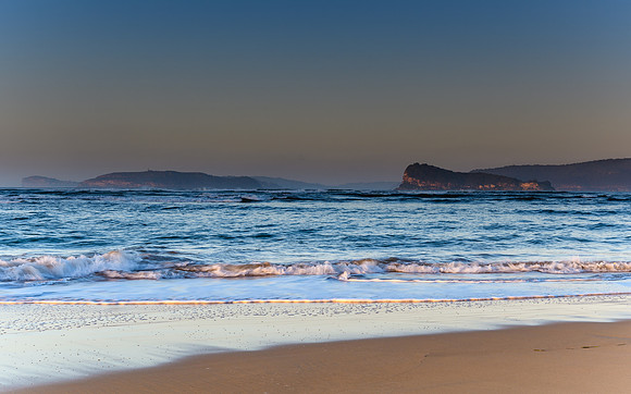 Hazy Sunrise Seascape