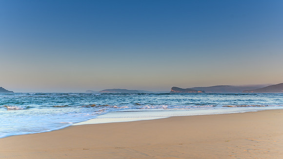 Hazy Sunrise Seascape