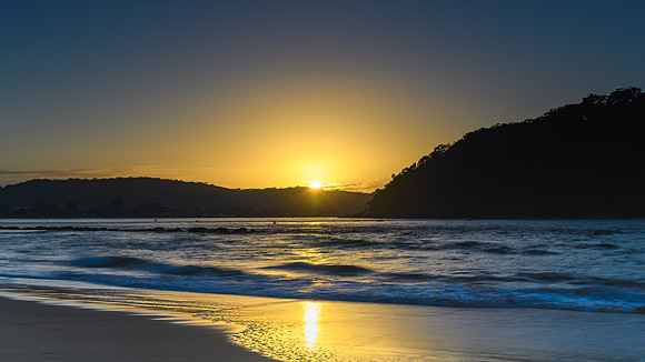 Hazy Sunrise Seascape