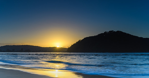 Hazy Sunrise Seascape
