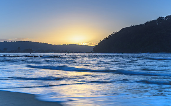 Hazy Sunrise Seascape