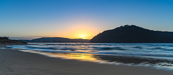Hazy Sunrise Seascape