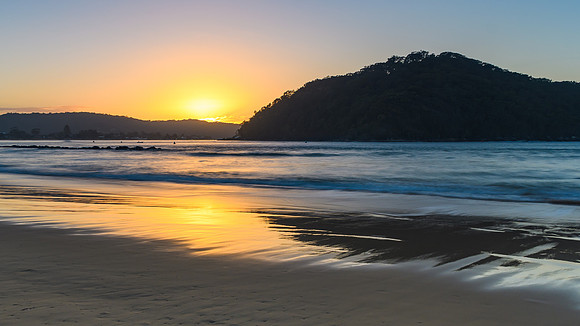 Hazy Sunrise Seascape