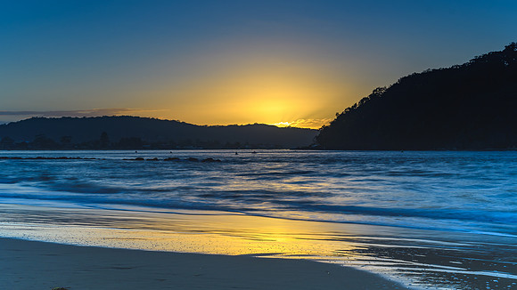 Hazy Sunrise Seascape