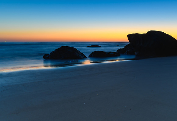 Rocky Blue Hour at the Beach