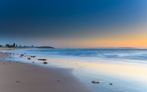 New Day Cloudless Sunrise Seascape